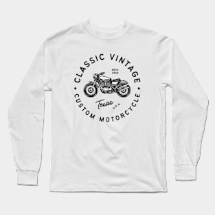 Vintage Texas Motorcycles Long Sleeve T-Shirt